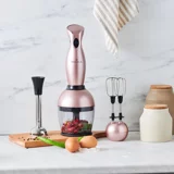 Karaca Pro- 1000 ml Plastik Hazneli 3'lü Blender Seti Rose Gold