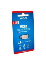 Sunix Çift Taraflı USB 3.0 Micro Usb 16 GB Flash Bellek Gümüş