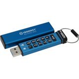 Kingston Ironkey Keypad 200 Şifreli USB 3.0 Usb Type-A 16 GB Flash Bellek Mavi Siyah