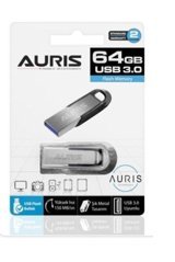 Auris TYC00192894212 Şifreli Mini USB 3.0 Usb Type-A 64 GB Flash Bellek Gümüş