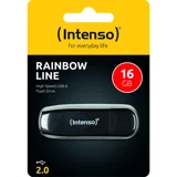 Intenso Rainbow Line USB 2.0 Usb Type-A 16 GB Flash Bellek Siyah