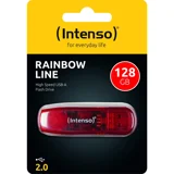 Intenso Rainbow Line USB 2.0 Usb Type-A 128 GB Flash Bellek Kırmızı