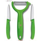 Evrekala Shop Tırtıklı Bıçak Ve Soyacak Seti Victorinox Green Knives Set