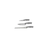 IKEA 3lü Bıçak Seti Ikea Meridyendukkan Gri-Beyaz Paslanmaz Çelik Bıçak 3lü Set - Açık Gri
