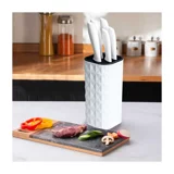 Cooker CKR2870 Akrilik Plastik Standlı 6 Parça Bıçak Seti Beyaz