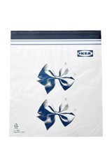 Ikea Mavi Papyon Desen Orta Kilitli Buz Dolabı Poşeti 25 Adet