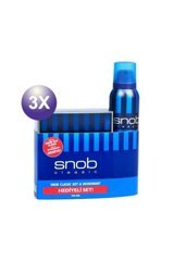 Snob Classic 6 Parça Erkek Parfüm Deodorant Seti EDT 100 ml + 150 ml Deodorant