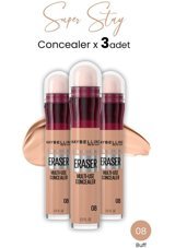 Maybelline Multi Use 08 Buff Nemlendiricili Göz Altı ve Yüz Likit Silgi Kapatıcı 3 Adet