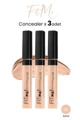 Maybelline Fit Me 20 Sand Göz Altı ve Yüz Likit Fırça Kapatıcı 3 Adet