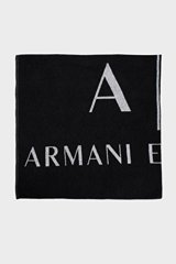 Armani Exchange Exchange Pamuklu Plaj Havlusu Siyah