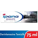 İpana 3D White Derinlemesine Temizlik Charcoal Özü Naneli Florürlü Diş Macunu 75 ml