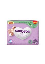 Canbebe Midi Jumbo Paket 3 Numara Bantlı Bebek Bezi 30 Adet