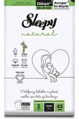 Sleepy Natural 2 Numara Organik Göbek Oyuntulu Cırtlı Bebek Bezi 42 Adet