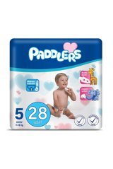 Paddlers Junior 5 Numara Organik Cırtlı Bebek Bezi 28 Adet