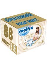 Molfix Pure & Soft 5 Numara Cırtlı Bebek Bezi 88 Adet
