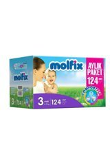 Molfix Comfort Fix 3 Numara Cırtlı Bebek Bezi 124 Adet