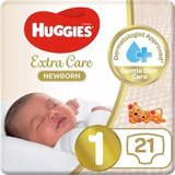 Huggies Extra Care Yenidoğan 1 Numara Cırtlı Bebek Bezi 21 Adet