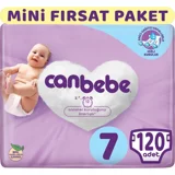 Canbebe XXL Ekstra Mini Fırsat Paketi 7 Numara Bantlı Bebek Bezi 120 Adet