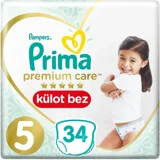 Prima Premium Care 5 Numara Külot Bebek Bezi 34 Adet