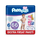 Paddlers X-Large 6 Numara Organik Cırtlı Bebek Bezi 66 Adet