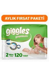 Giggles Premium Mini 2 Numara Cırtlı Bebek Bezi 120 Adet