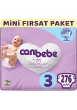 Canbebe Midi Extra Mini Fırsat Paketi 3 Numara Bantlı Bebek Bezi 276 Adet