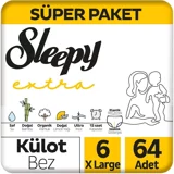 Sleepy Xlarge Süper Paket 6 Numara Külot Bebek Bezi