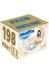 Molfix Pure & Soft 5 Numara Cırtlı Bebek Bezi 198 Adet