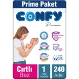 Confy Premium Maxi 4 Numara Cırtlı Bebek Bezi 168 Adet