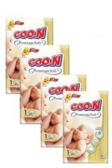 Goon Premium Soft 1 Numara Cırtlı Bebek Bezi 4x60 Adet