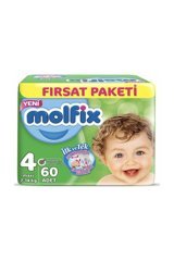 Molfix 3D Maxi 4 Numara Cırtlı Bebek Bezi 60 Adet