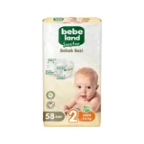 Bebeland Sensitive 2 Numara Cırtlı Bebek Bezi 58 Adet