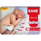 Kanz Ultra-Dry Yenidoğan Yenidoğan Cırtlı Bebek Bezi 40 Adet