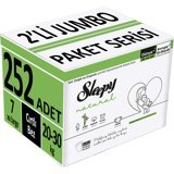 Sleepy Natural 2'li Jumbo Paket 7 + Numara Organik Cırtlı Bebek Bezi 252 Adet