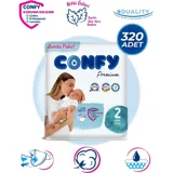 Confy Premium Mini 2 Numara Cırtlı Bebek Bezi 320 Adet