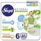 Sleepy Natural Ultra Hassas XL 6 Numara Organik Külot Bebek Bezi 60 Adet