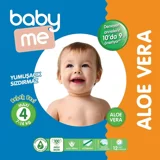 Baby&Me Aloe Vera Maxi 4 Numara Cırtlı Bebek Bezi 100 Adet