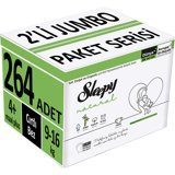 Sleepy Natural 2'li Jumbo Paket 4 + Numara Organik Cırtlı Bebek Bezi 264 Adet