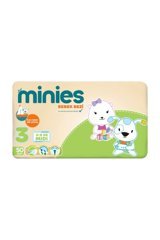 Minies Midi 3 Numara Cırtlı Bebek Bezi 50 Adet