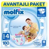 Molfix Maxi 4 Numara Cırtlı Bebek Bezi 180 Adet