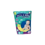 Jenny & Willy Vegan Mini 2 Numara Cırtlı Bebek Bezi 60 Adet