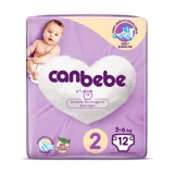 Canbebe Mini 2 Numara Bantlı Bebek Bezi 12 Adet