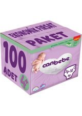 Canbebe Maxi Plus 4 Numara Bantlı Bebek Bezi 100 Adet
