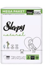 Sleepy Natural Mega Fırsat 5 Numara Organik Cırtlı Bebek Bezi 112 Adet