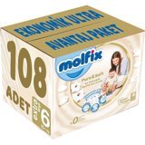 Molfix Pure & Soft 6 Numara Cırtlı Bebek Bezi 108 Adet