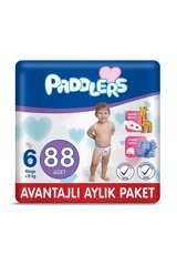 Paddlers X-Large 6 Numara Organik Cırtlı Bebek Bezi 88 Adet