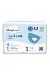 Babydream Soft & Pure 3 Numara Organik Cırtlı Bebek Bezi 36 Adet