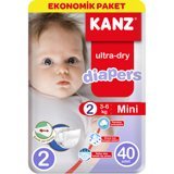 Kanz Ultra-Dry Mini 2 Numara Cırtlı Bebek Bezi 40 Adet