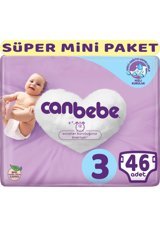 Canbebe Midi Süper Mini Paket 3 Numara Bantlı Bebek Bezi 46 Adet