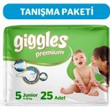Giggles Premium Junior 5 Numara Cırtlı Bebek Bezi 25 Adet